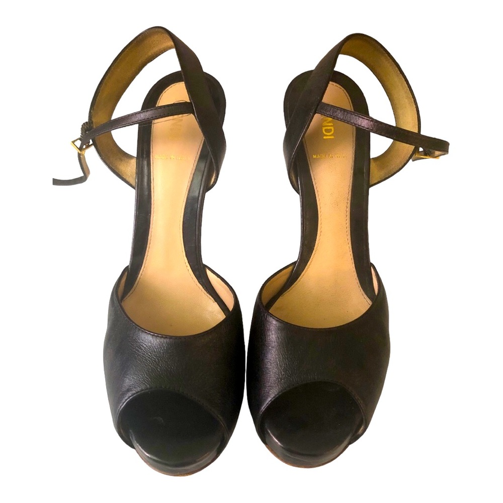 FENDI PEEP TOE SANDALS